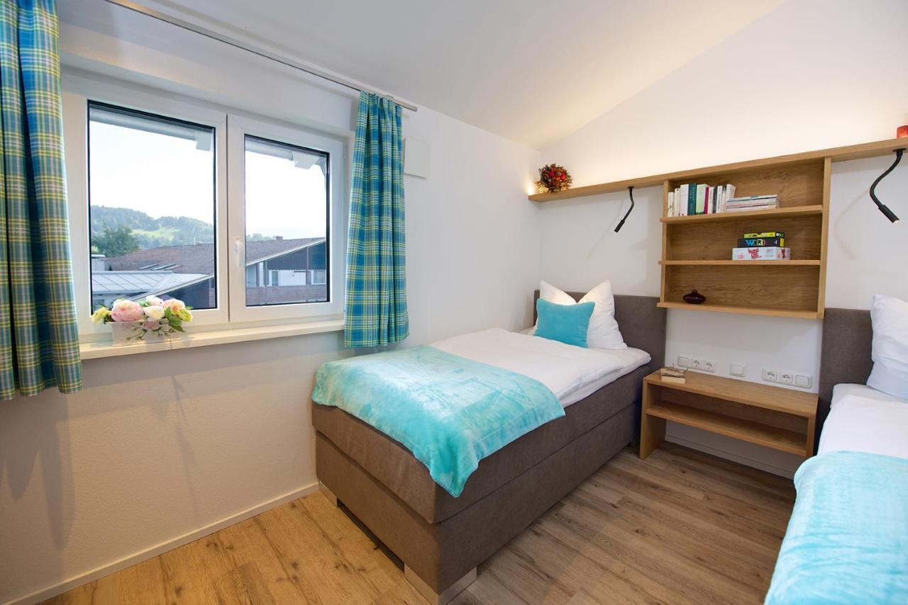 5 Sterne Ferienwohnung Hochgratblick Mit Schwimmbad Und Sauna Oberstaufen Esterno foto